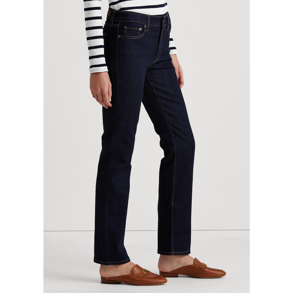 Petite Mid Rise Straight Jeans - 3