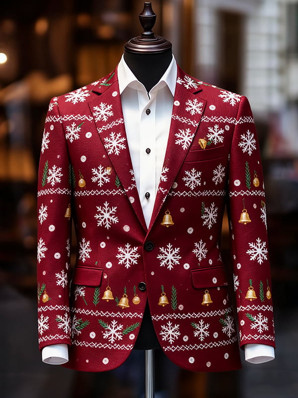 Ejecutivo casual Christmas Suit Outerwear para hombre