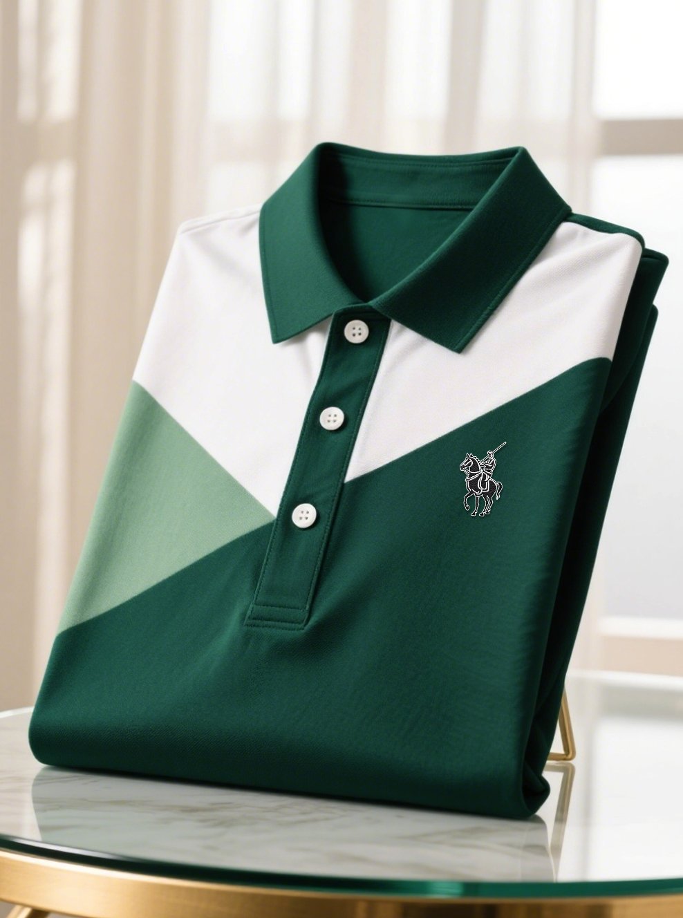 Camisa polo ejecutivo casual Button de manga corta para hombre