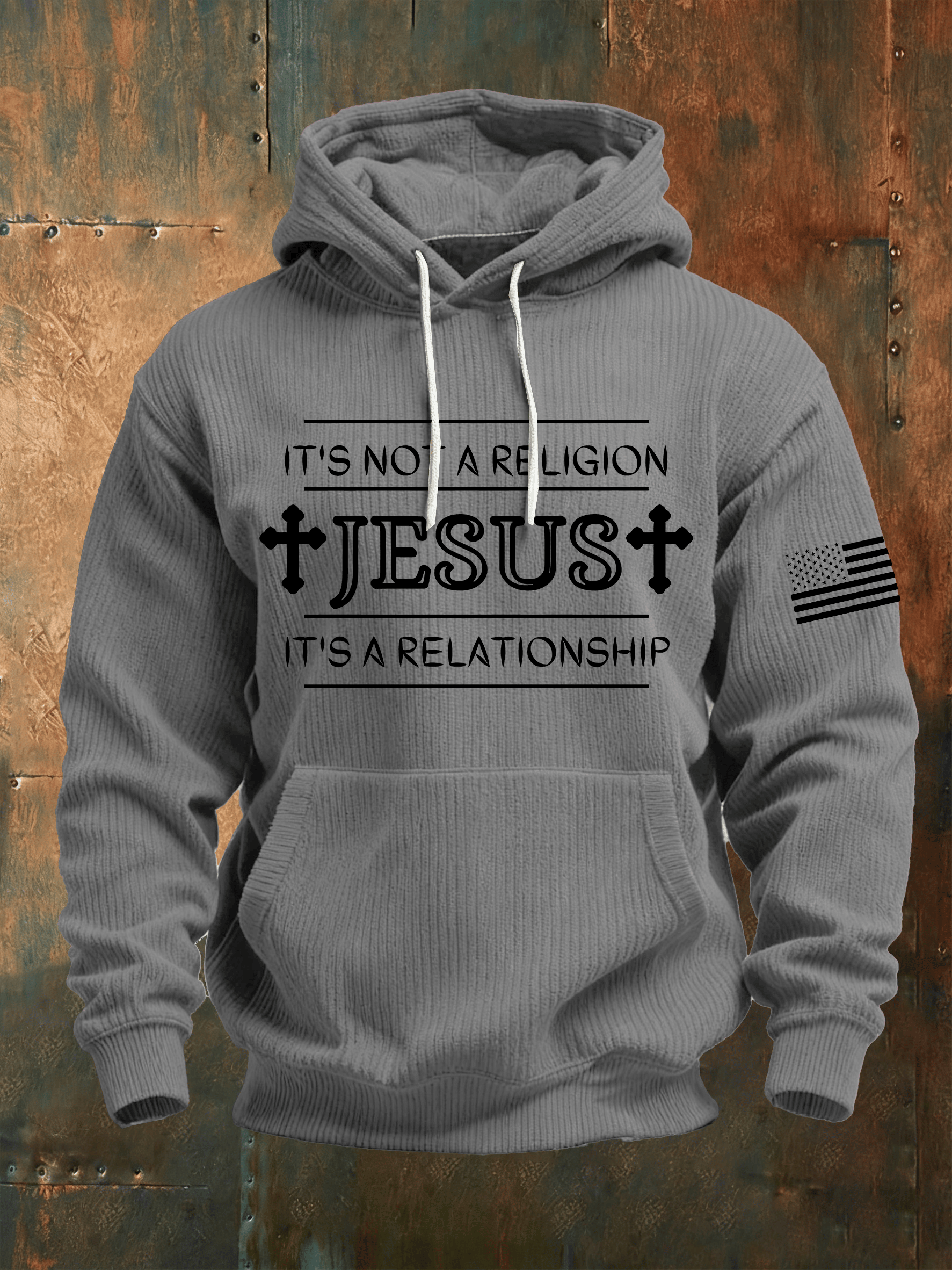 Sudadera Faith estampado tejido con gorrasucha para hombre