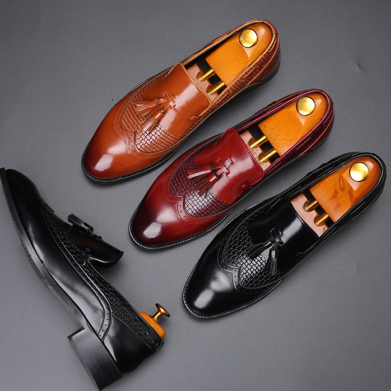 Zapatos ejecutivo casual Simple de moda cuero para hombre