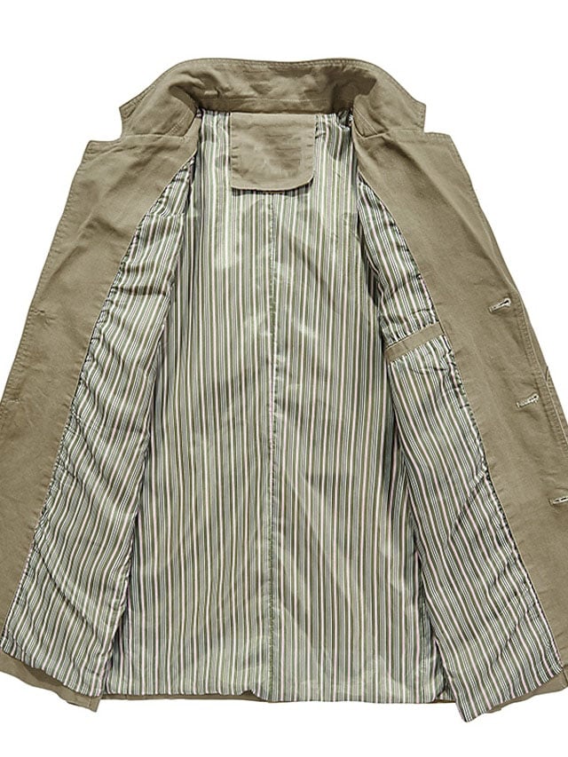 Saco de color sólido retro casual solapa para hombre
