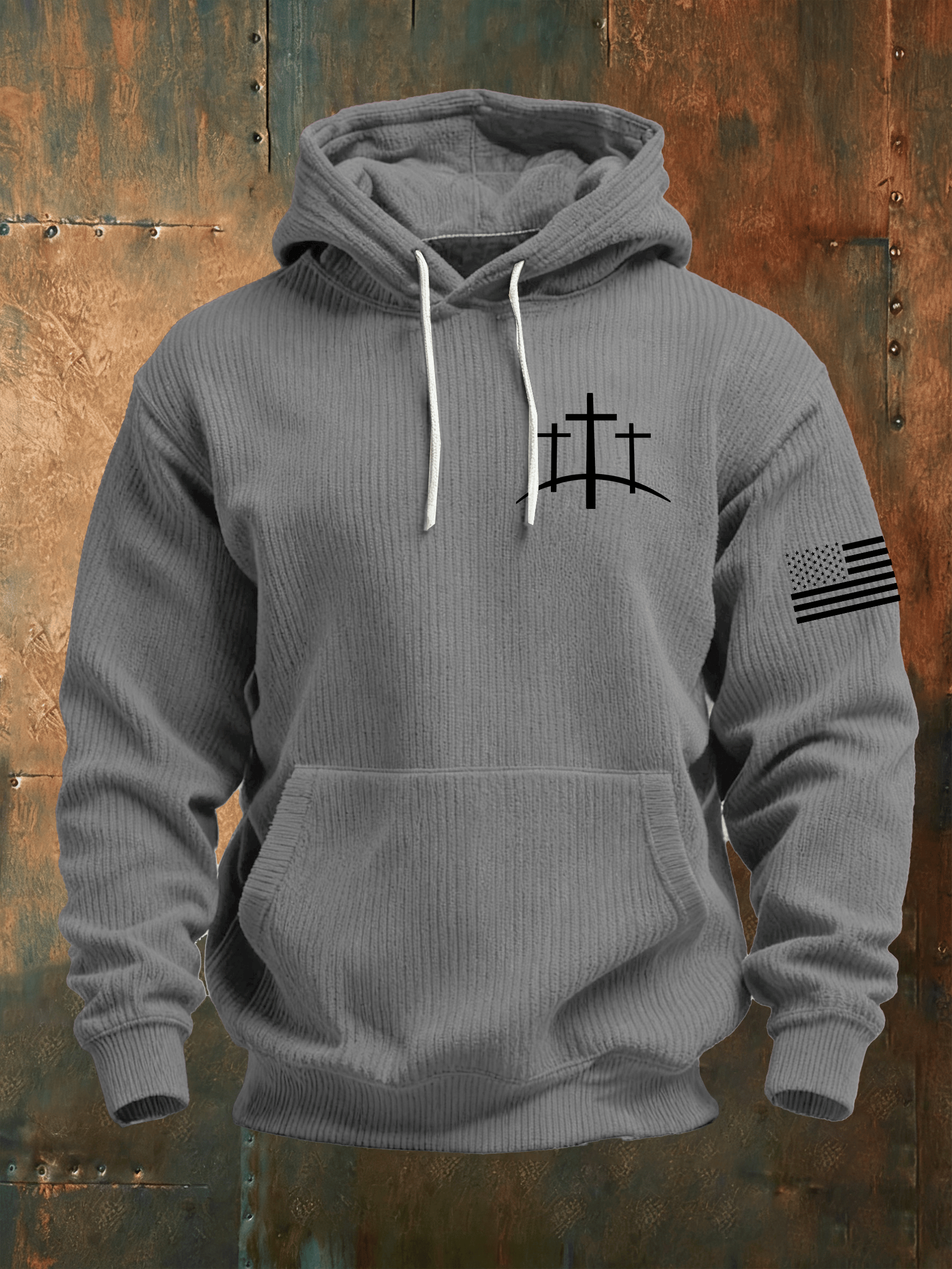 Sudadera Faith estampado tejido con gorrasucha para hombre