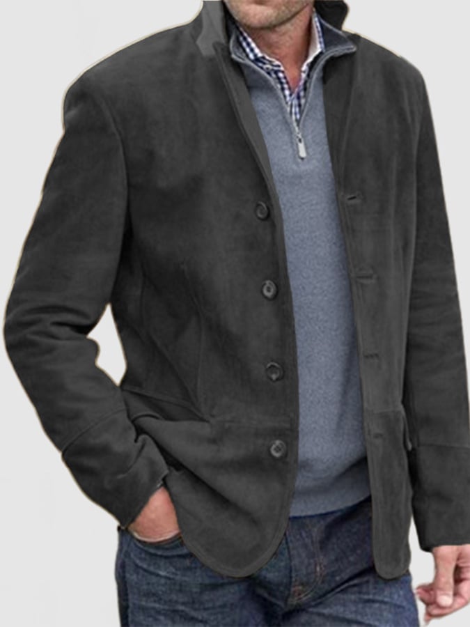 Chaqueta vintage Single Breasted bolsillo Gentleman's ejecutivo Suit para hombre