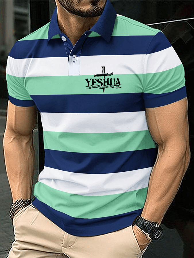 Camisa polo Faith estampado casual para hombre
