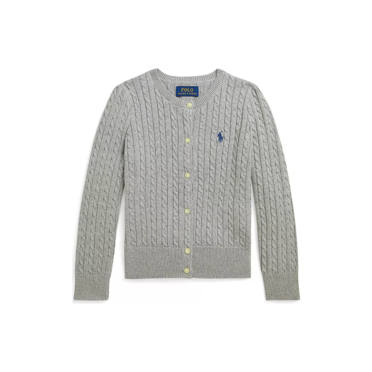 Girls 7-16 Mini-Cable Cotton Cardigan - 1