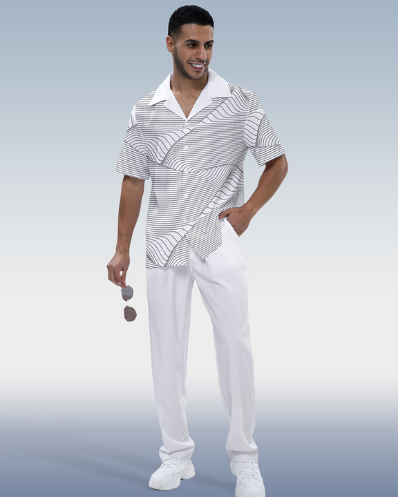 Camisa Rianmond Lineart de manga corta Walking Set 333 para hombre