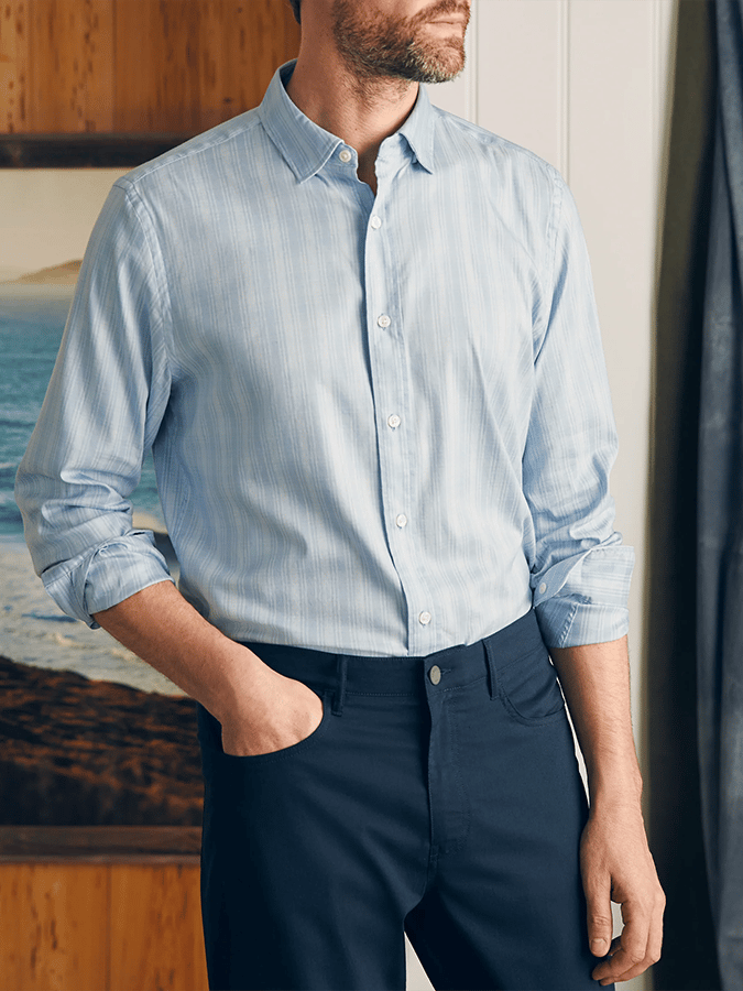 Camisa a cuadros ejecutivo casual para hombre