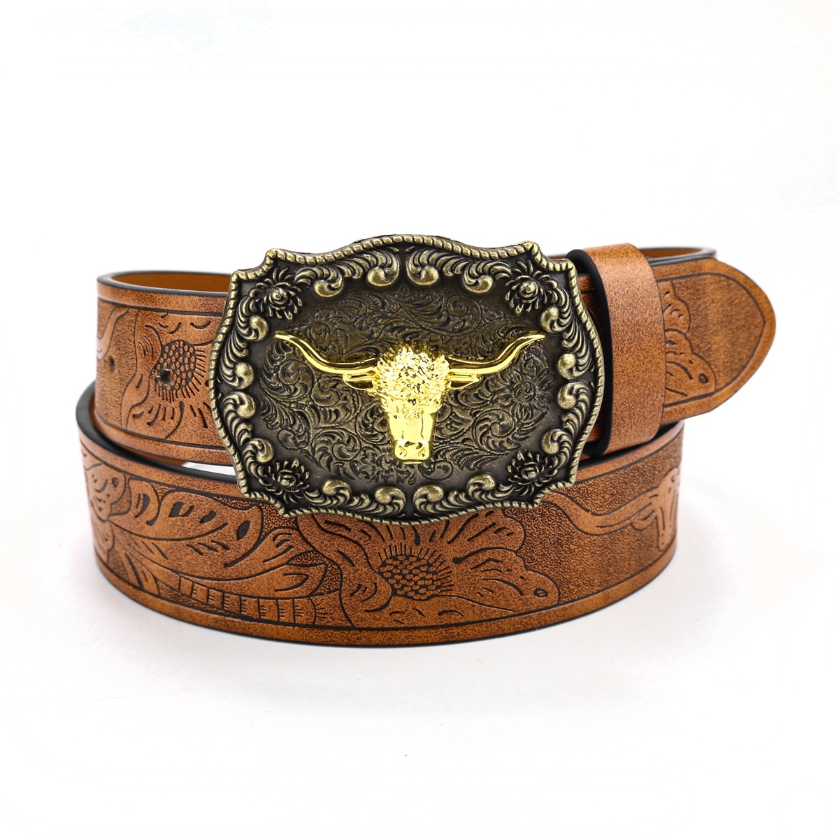 Cinturón 2025 Trendy retro Western mezclilla para hombre