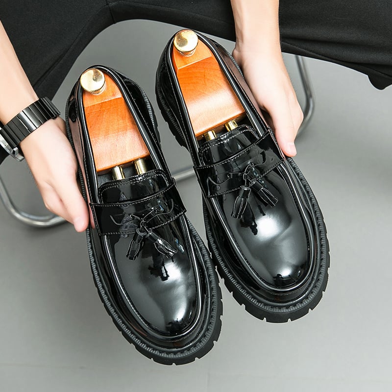 Zapatos Contrasting Color ejecutivo casual cuero para hombre