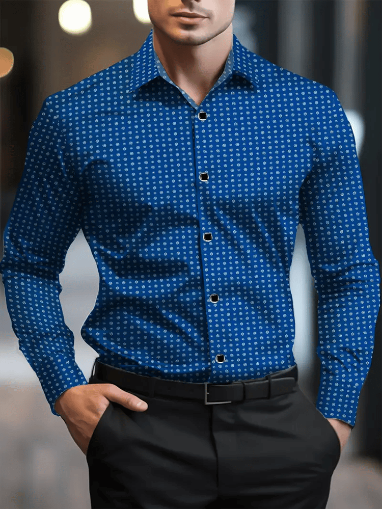 Camisa de lujo ejecutivo de manga larga para hombre