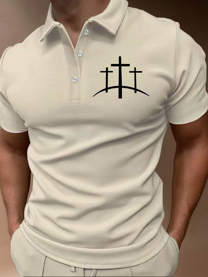 Camisa polo Faith estampado casual para hombre