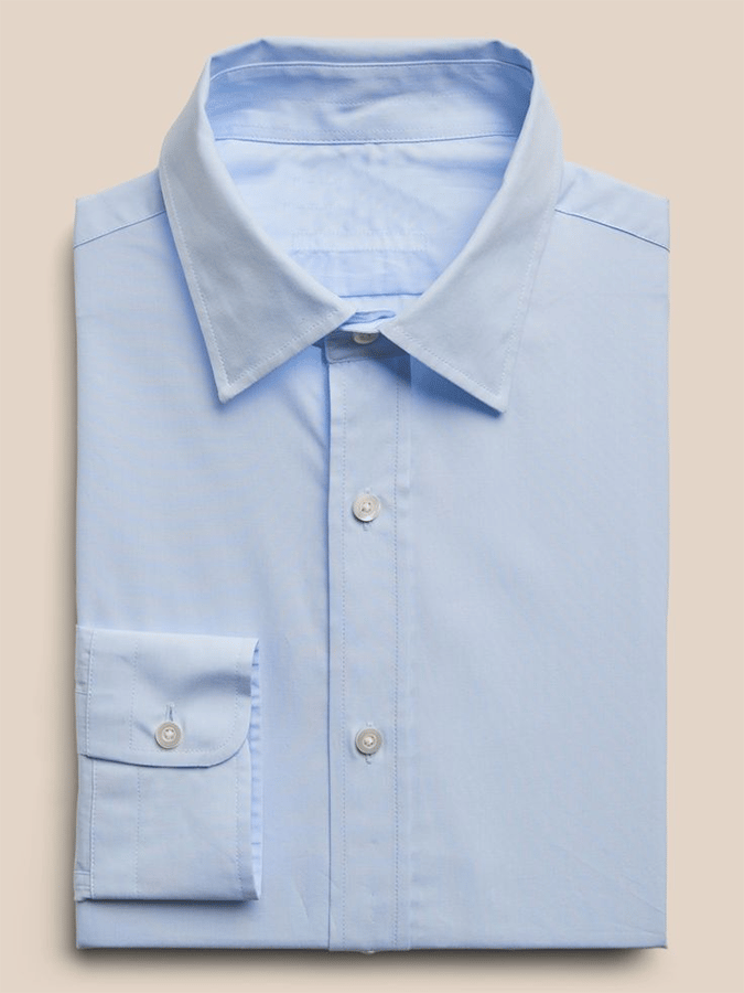 Camisa de color sólido Design ejecutivo casual para hombre
