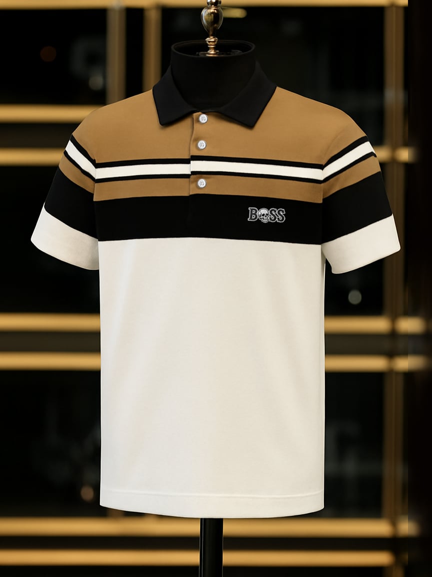 Camisa polo ejecutivo casual Button de manga corta para hombre