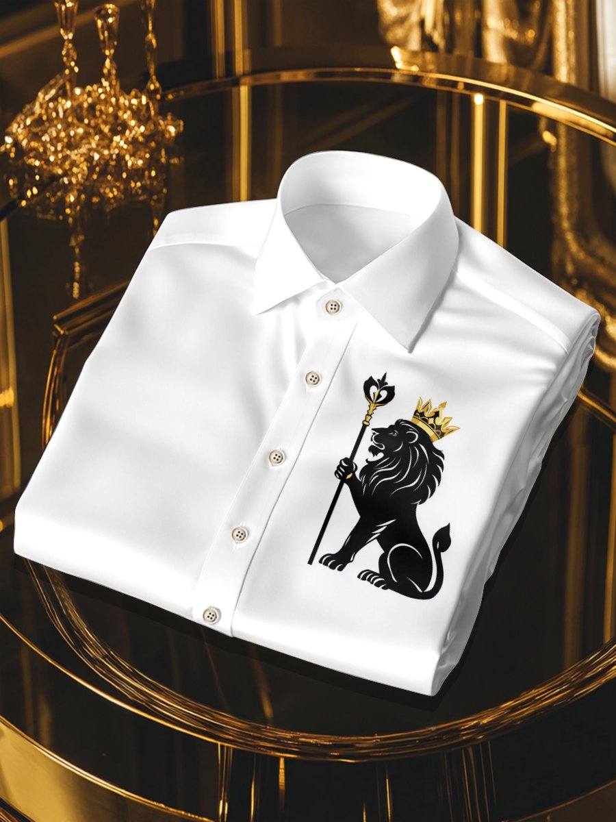 Camisa seda de lujo ejecutivo de manga larga para hombre