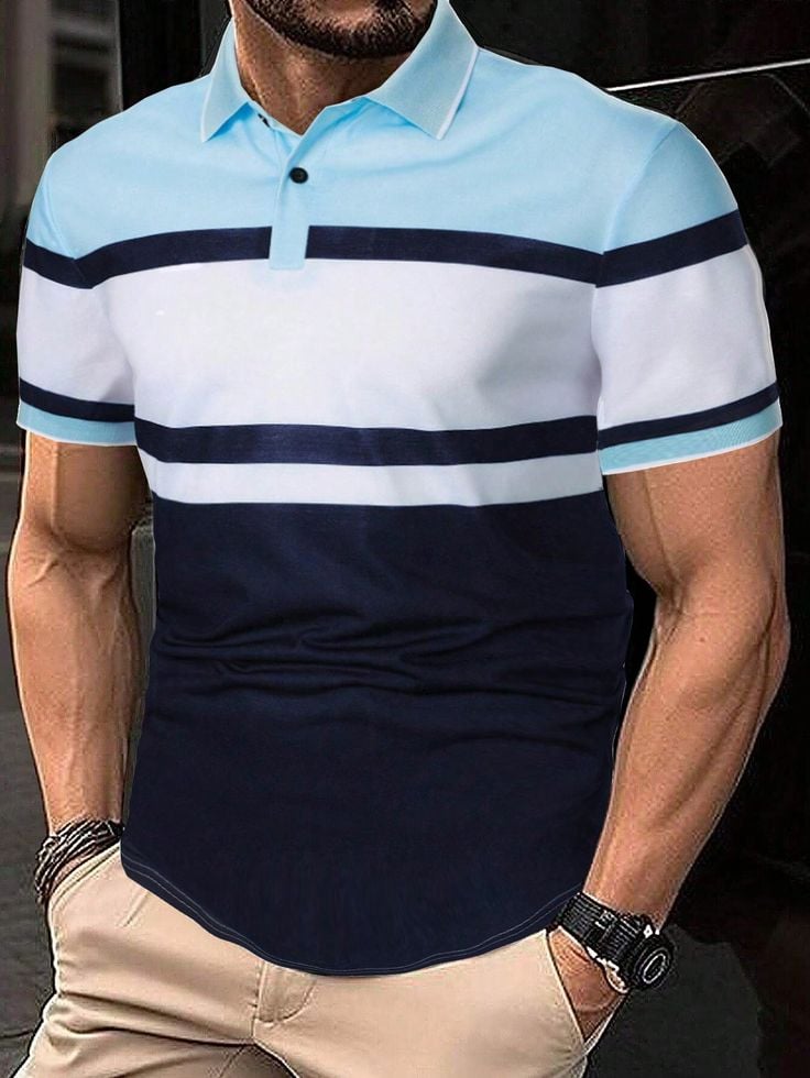 Camisa polo ejecutivo Logo con botones de manga corta para hombre