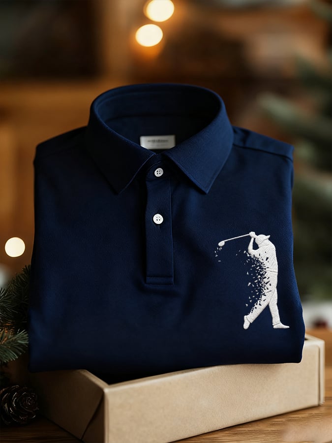 Camiseta Golf Enthusiast estampado Polo de manga corta para hombre
