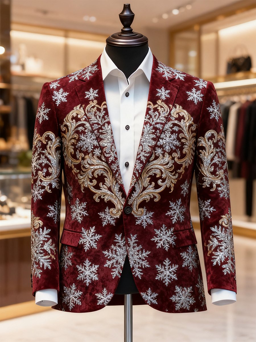 Ejecutivo casual Christmas Suit Outerwear para hombre