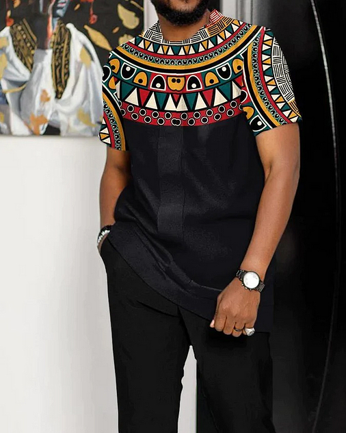 Casual ethnic style walking suit-059 para hombre