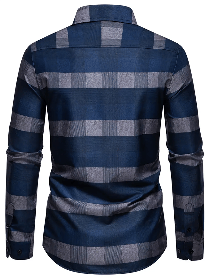para hombre Plaid ejecutivo casual camisa