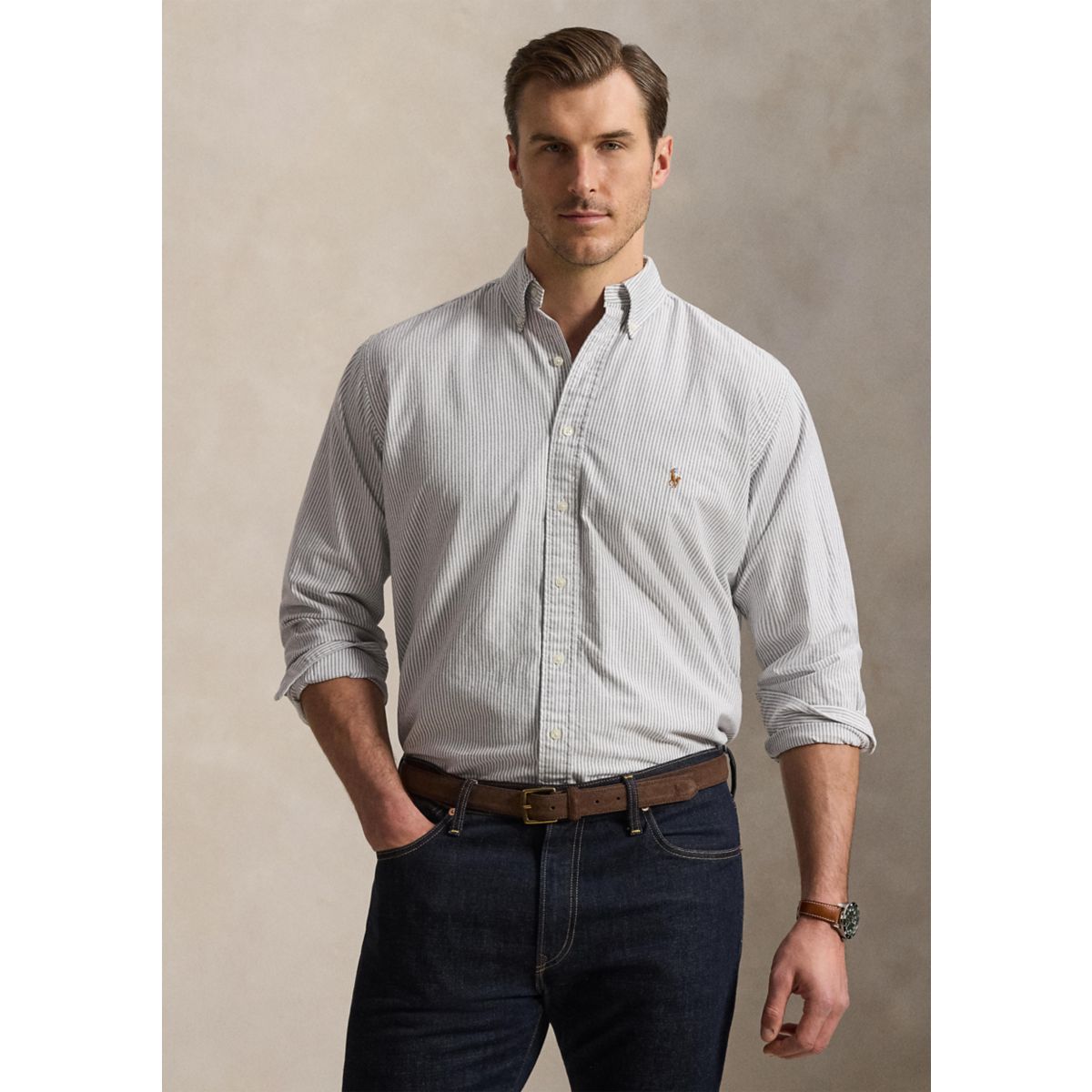 Striped Oxford Shirt - 1