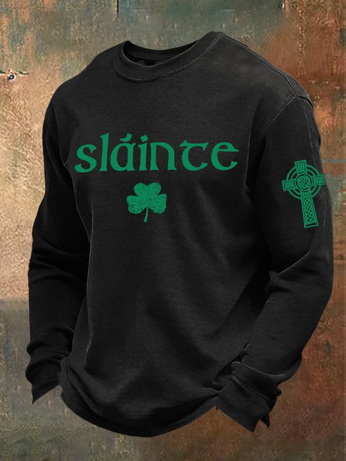 Camiseta casual retro St. Patrick's Day para hombre