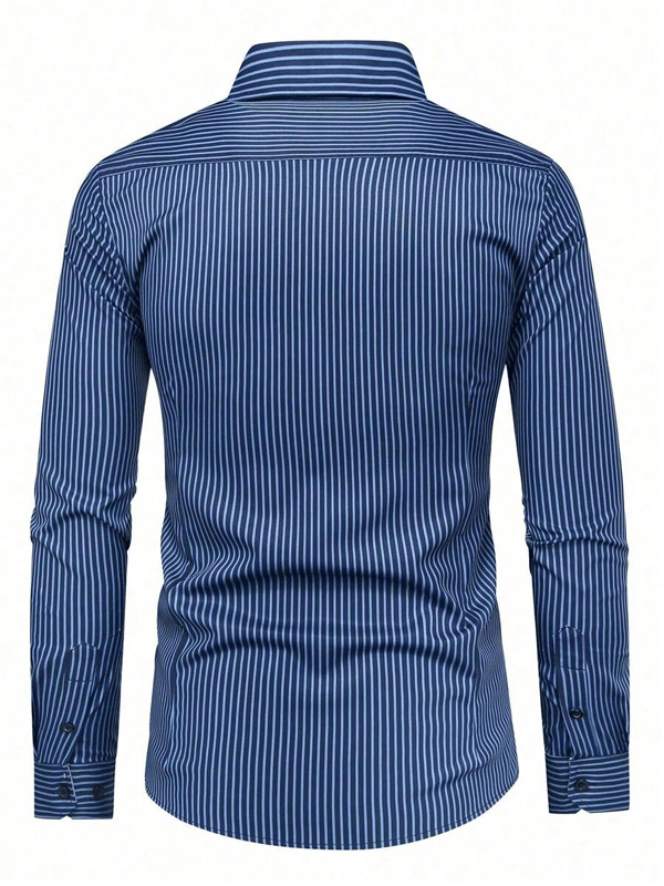 Camisa ejecutivo casual de manga larga para hombre