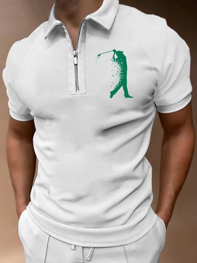 Masters Tournament 2024 Champion Golf Lovers Fans Zipper Polo para hombre
