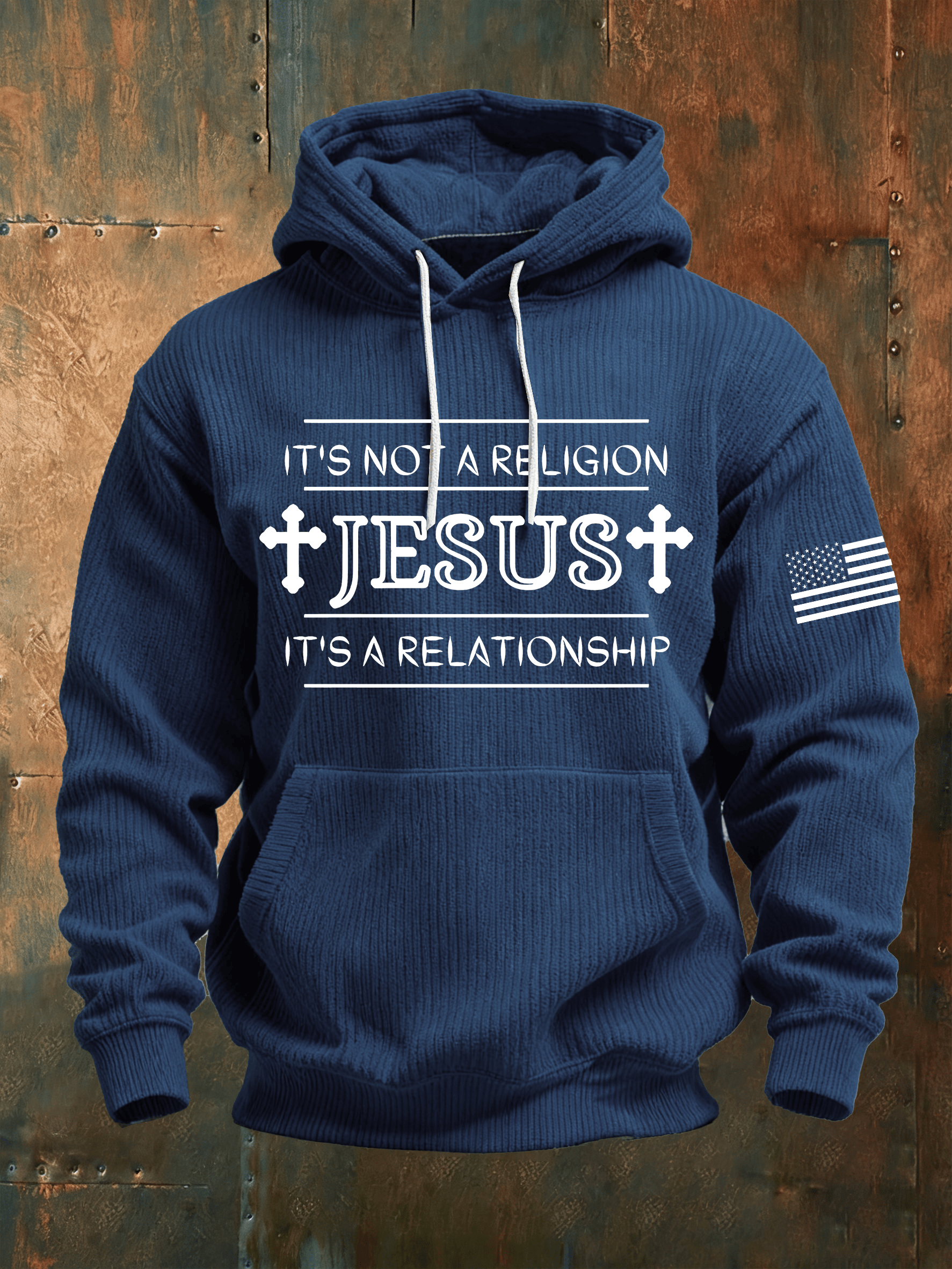 Sudadera Faith estampado tejido con gorrasucha para hombre