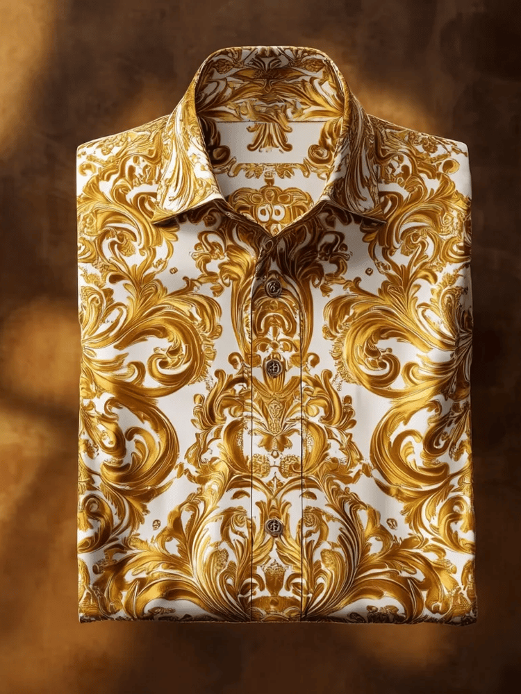Camisa seda ejecutivo de lujo de manga larga para hombre