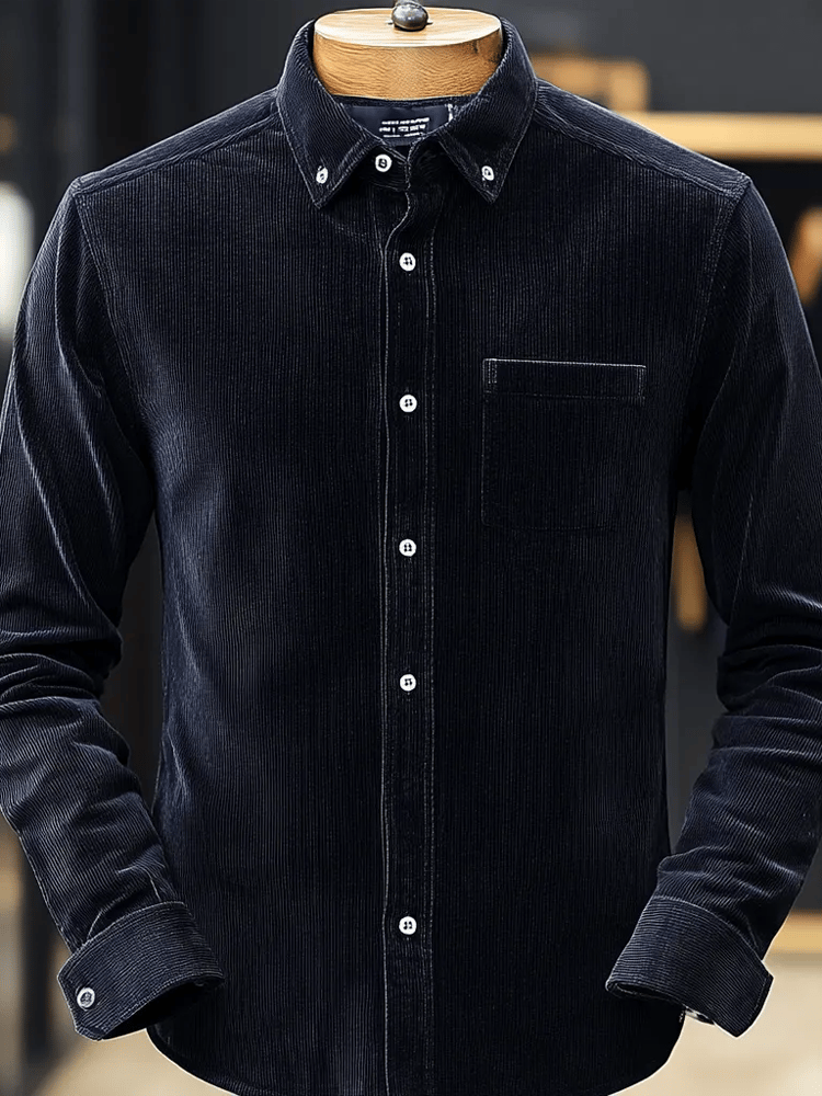 Camisa vintage ejecutivo Flannel de manga larga para hombre