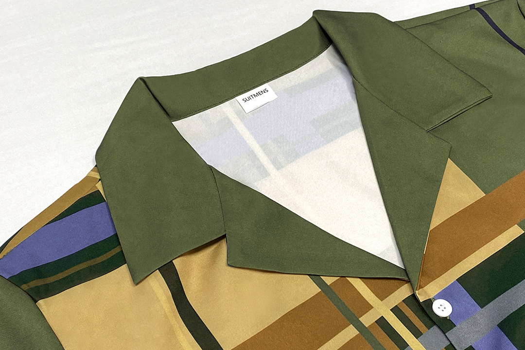 Camisa Rianmond a cuadros estampado de manga corta Walking Set 288 para hombre