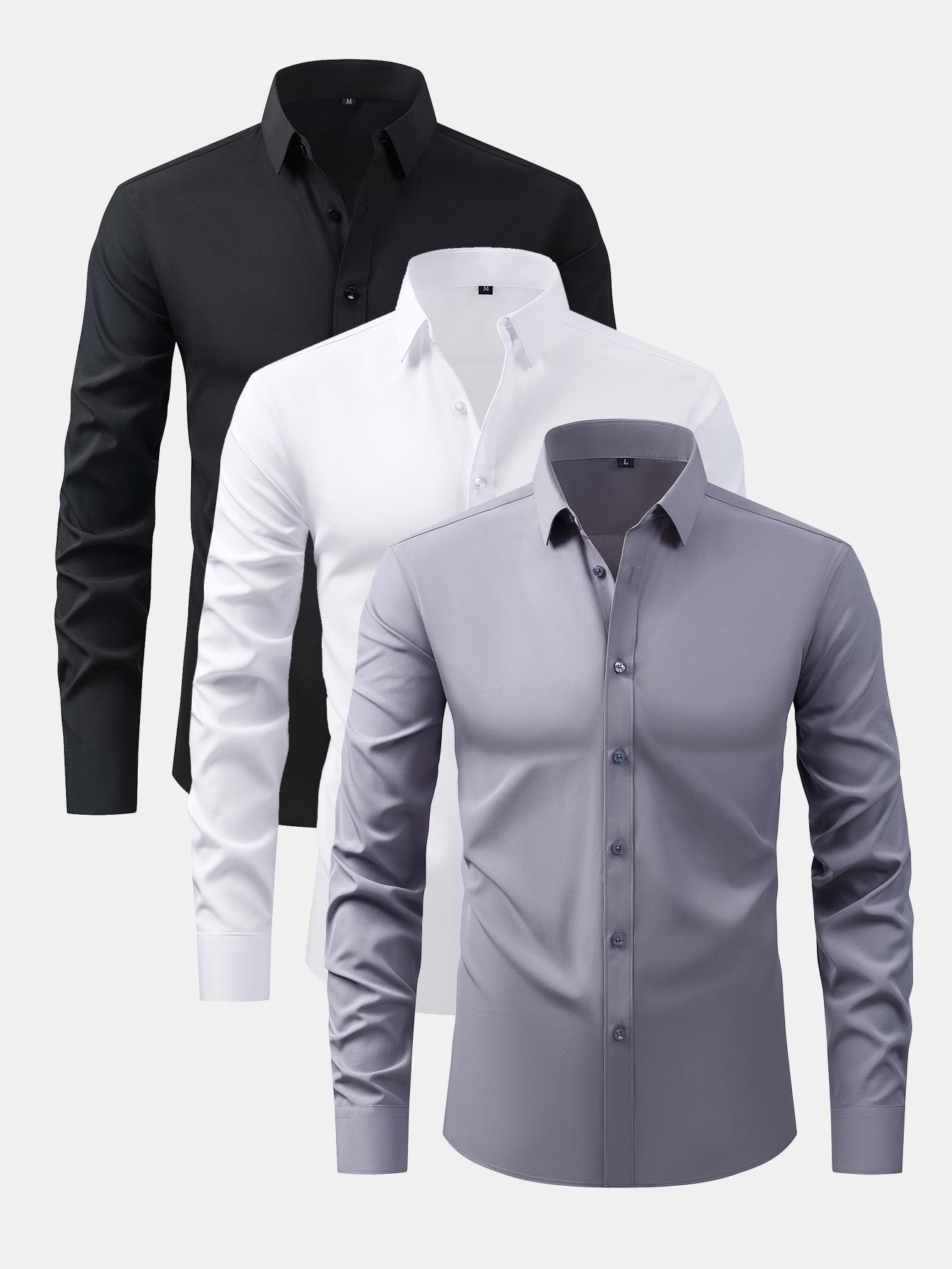 de manga larga Button Up camisa de vestir