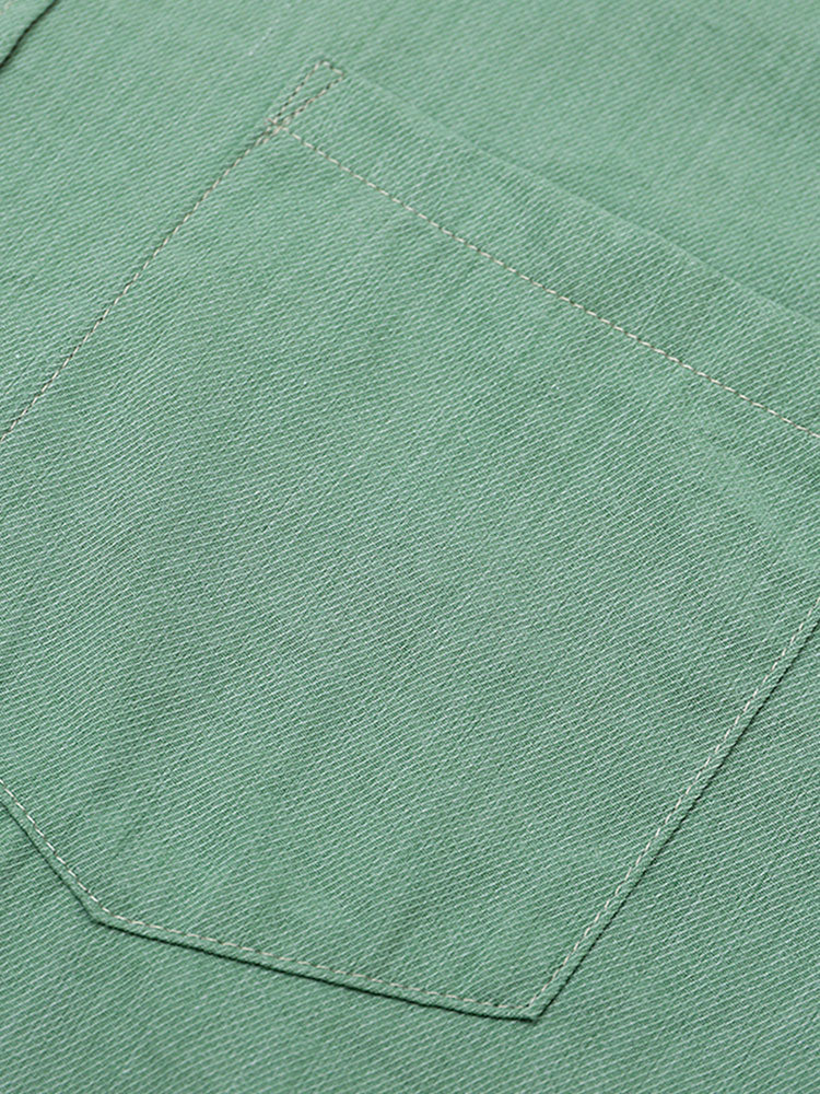 Camisa Men de algodón Button Up
