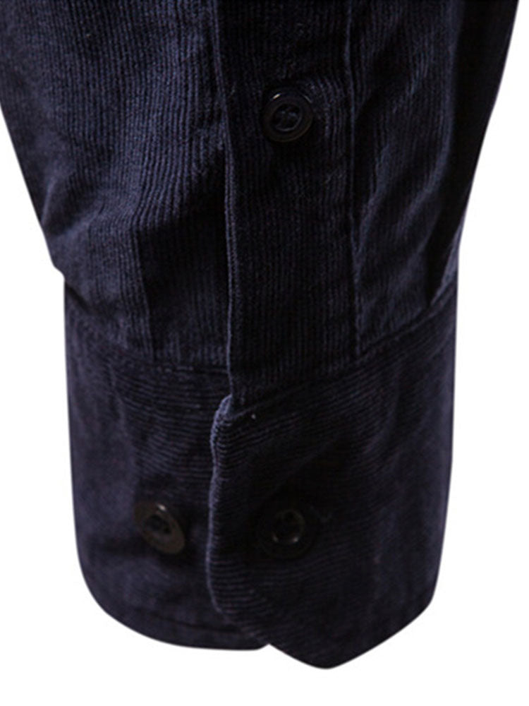 Camisa Regular Fit de algodón Corduroy With Pockets