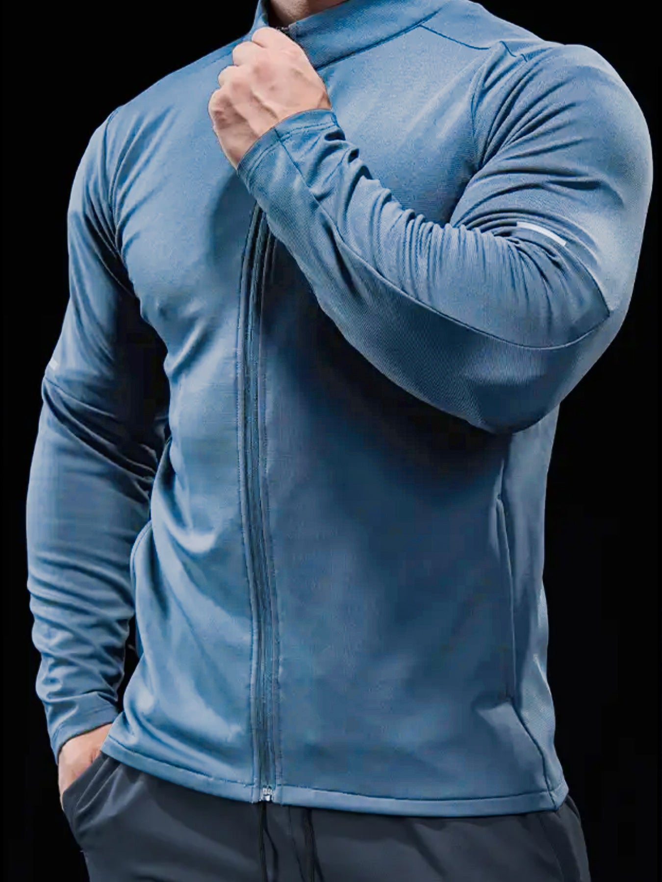 Chaqueta SmoothBlend Quick Dry Stand cuello Sports Fitness