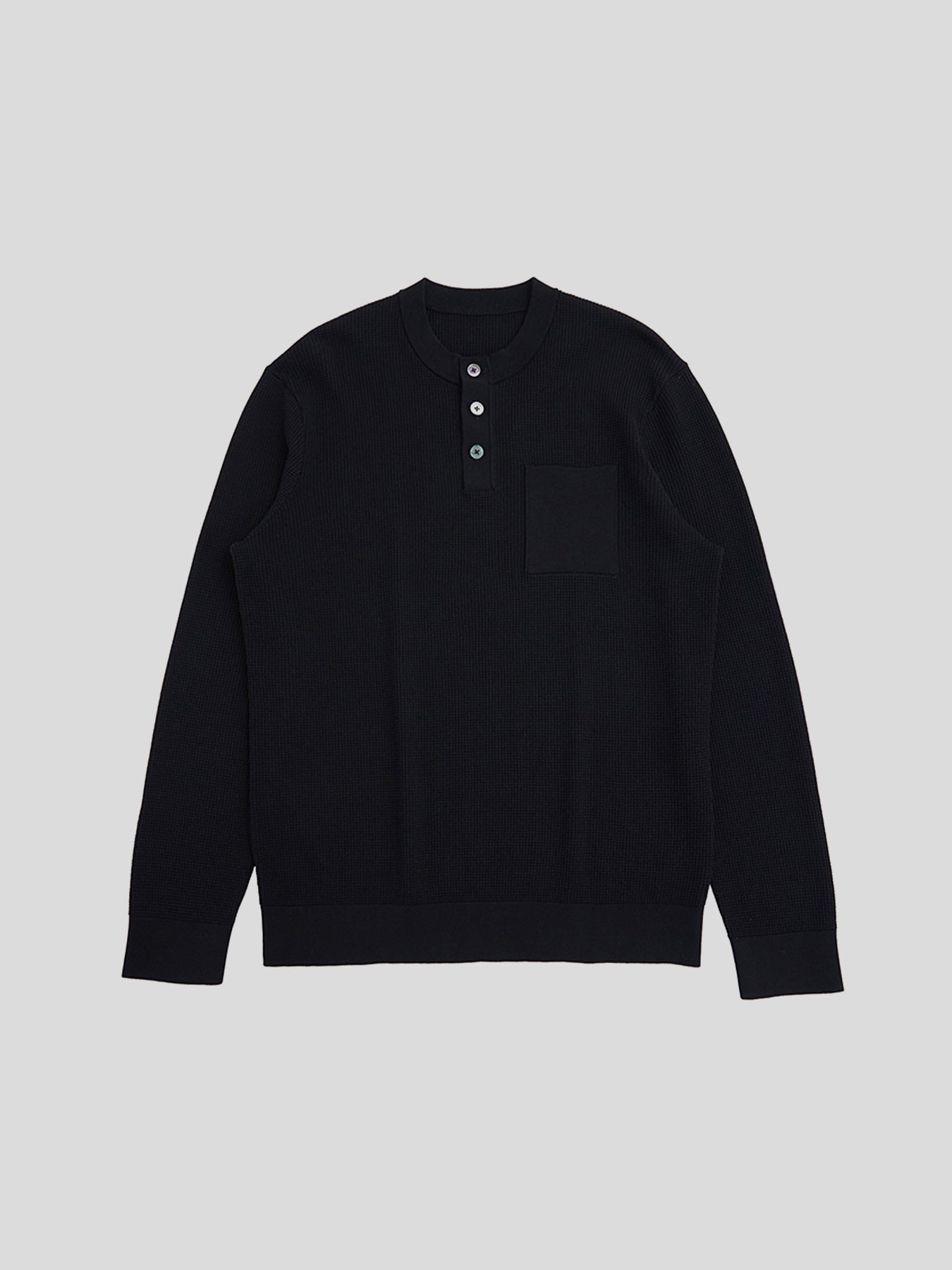 Gentletejido Buttoned Waffle Sweater