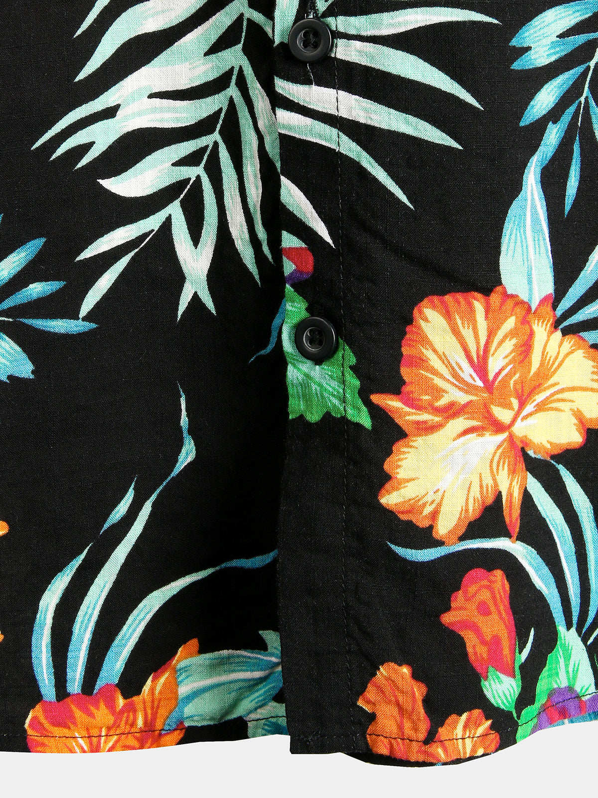 Camisa Flower Tropical Hawaii de algodón de manga corta para hombre