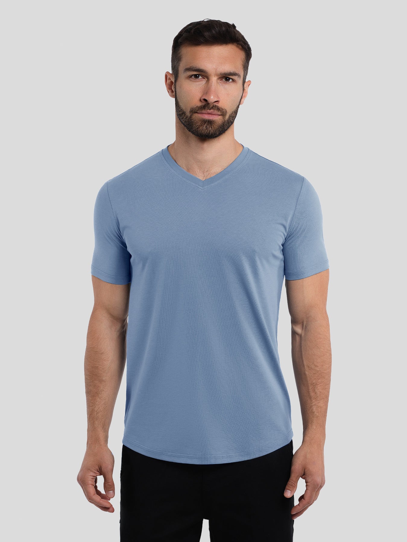 StayCool 2.0 V-neck Curve-Hem Tee: clásico Fit