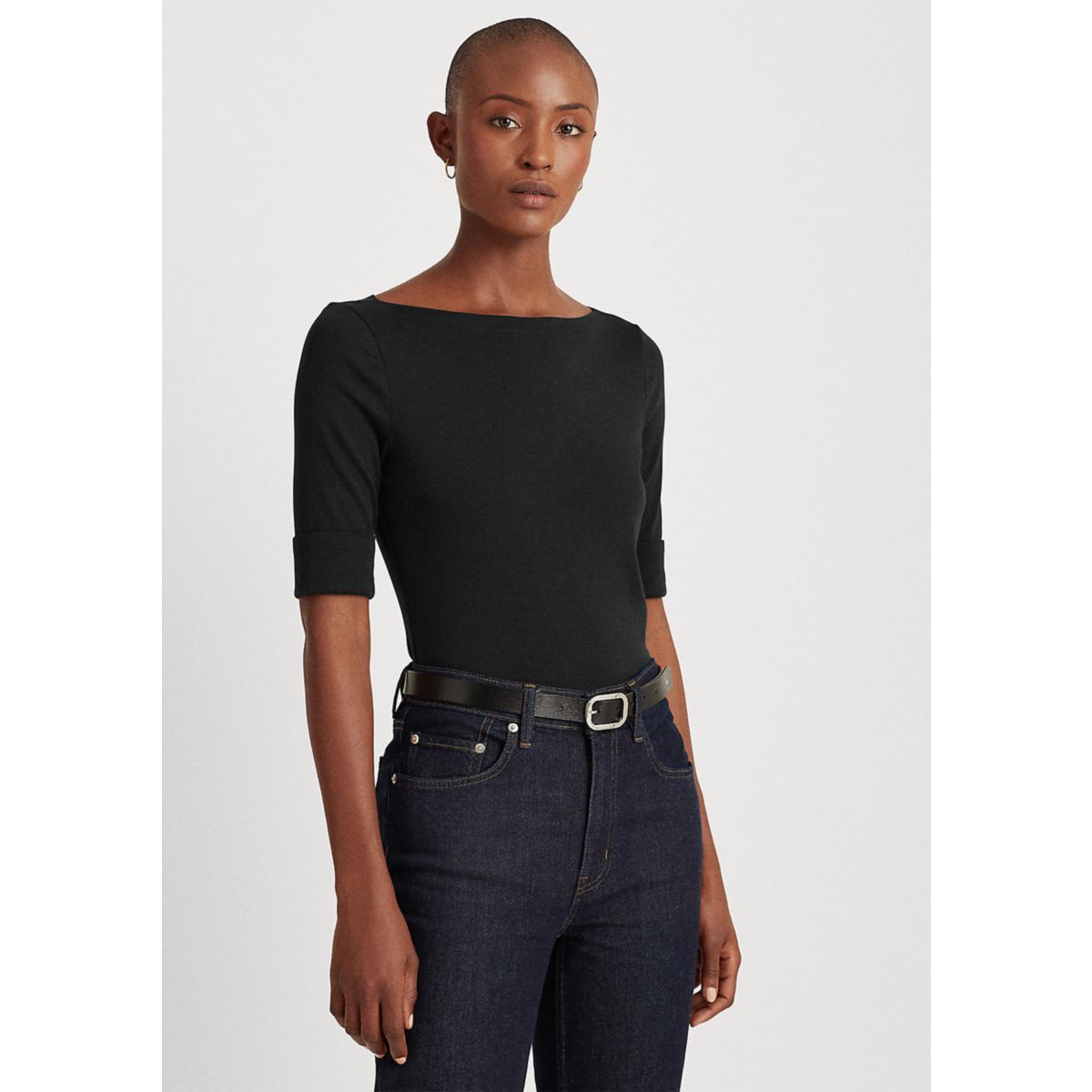 Women's Cotton Boat Neck Top - 1