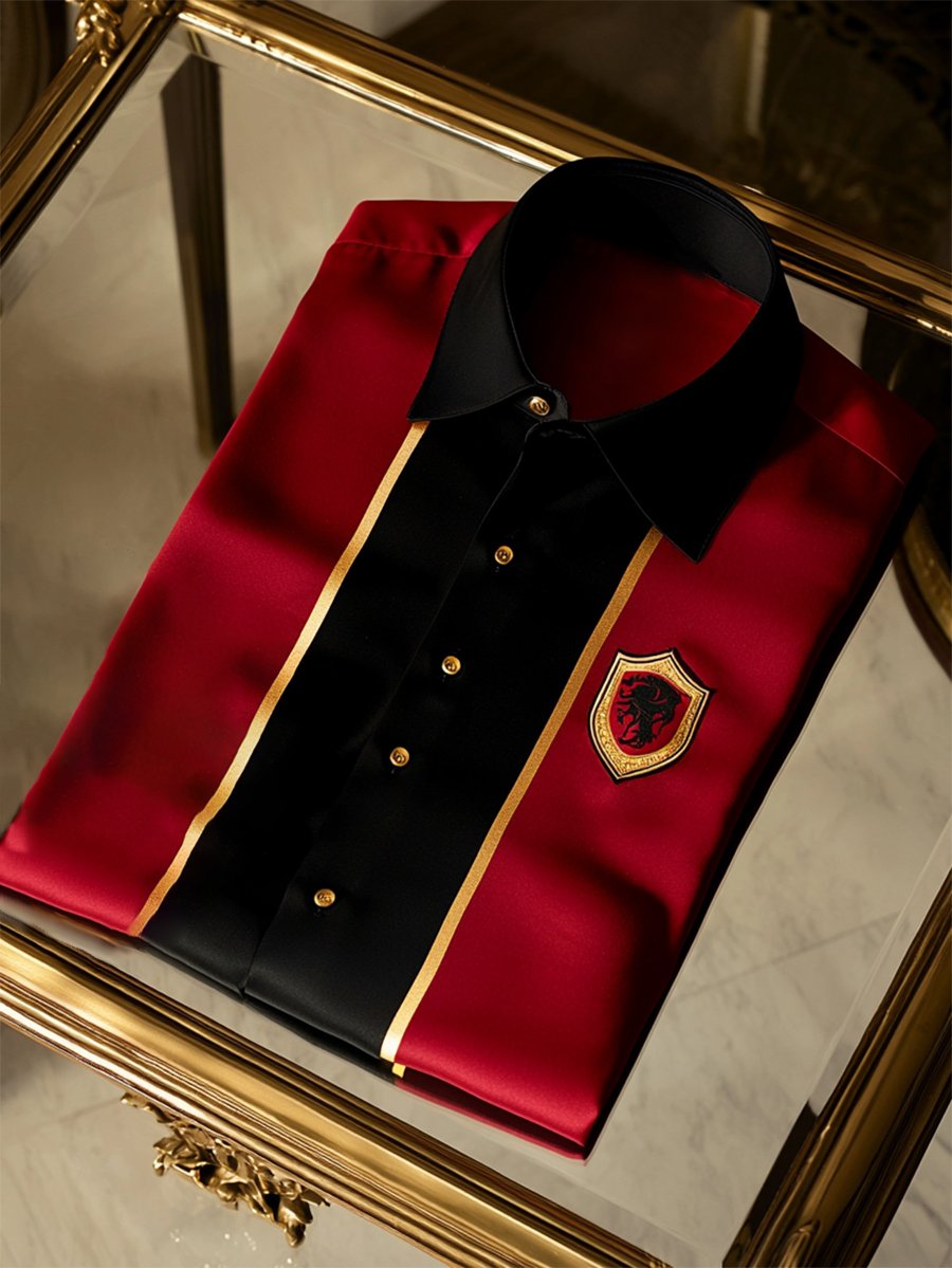 Camisa Luxe satén de manga larga para hombre