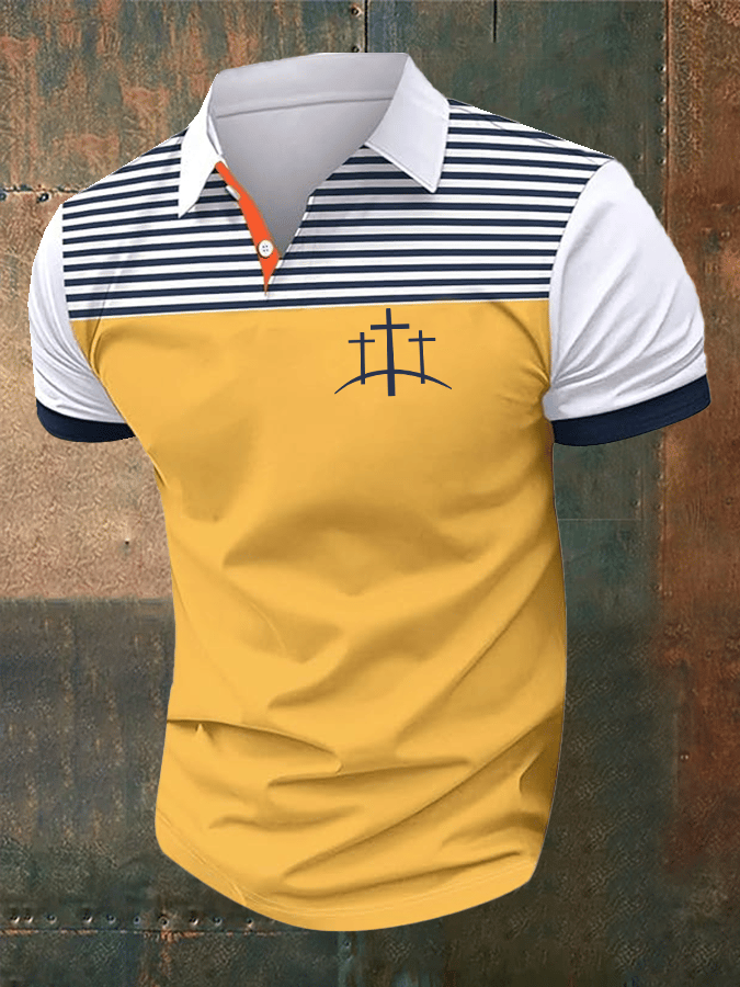 Camisa polo Faith estampado casual para hombre
