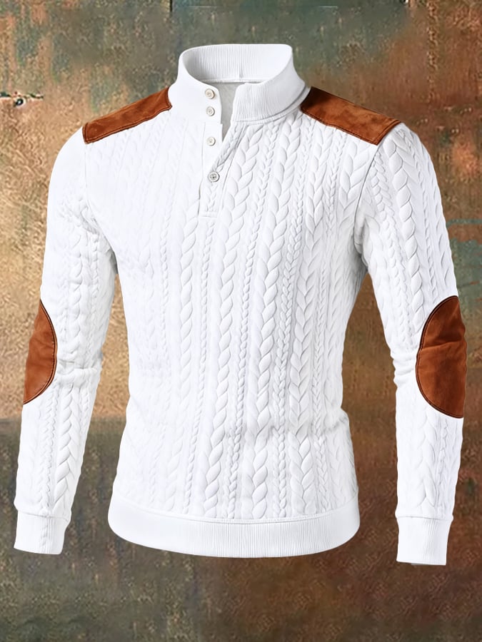 Sudadera retro Comfort Warm texturizado Fabric Hooded para hombre