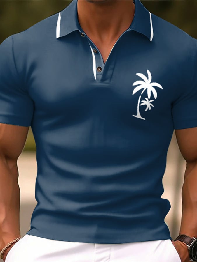 Camisa polo de moda de manga corta para hombre