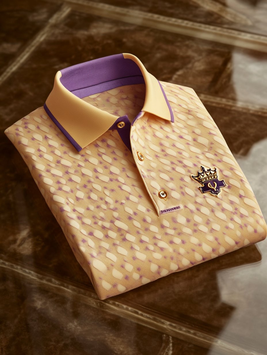 para hombre ejecutivo casual Crown Button de manga corta camisa polo