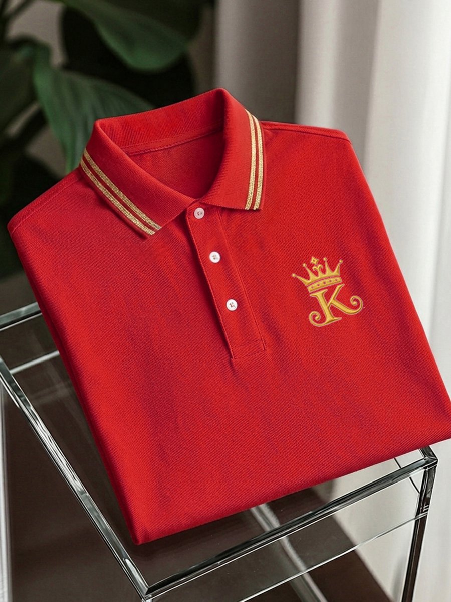 Camisa polo ejecutivo Stroped de manga corta para hombre