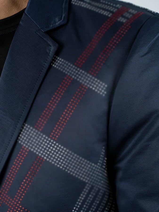Chaqueta de moda Commuter estampado Design Suit para hombre