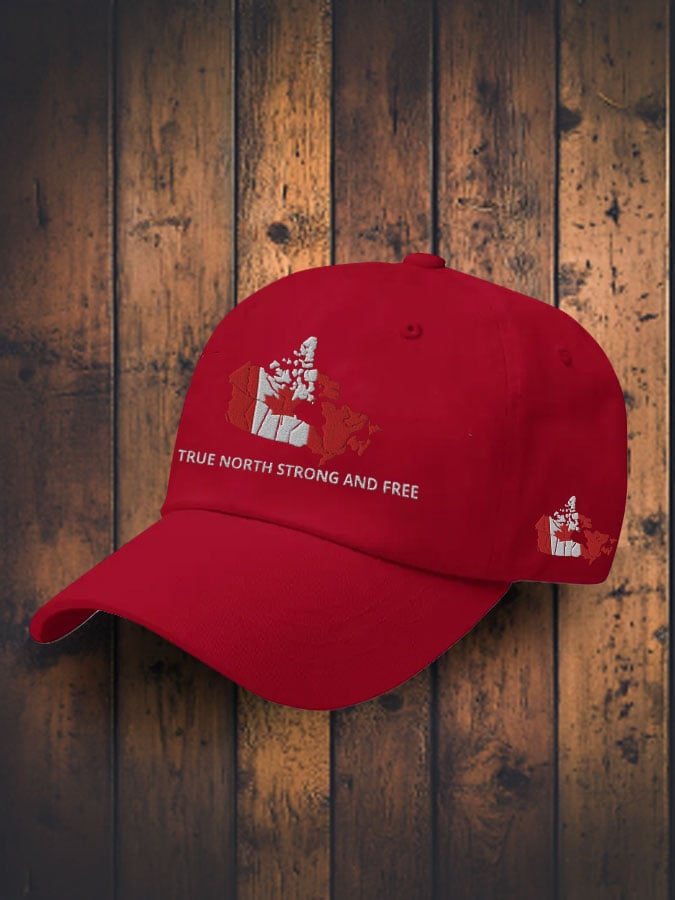 Unisex Canada True North Strong & Free Est 1867 Print Baseball Cap
