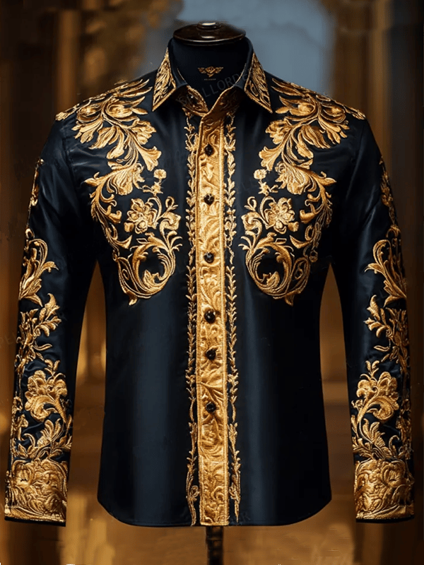 Camisa de lujo Gorgeous de manga larga para hombre
