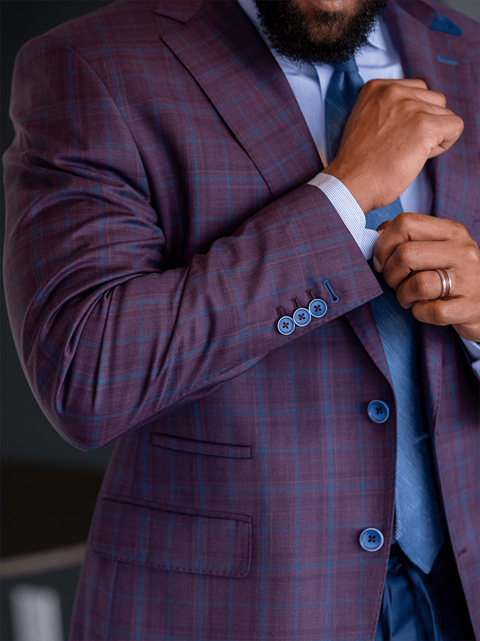 Chaqueta vintage Single-Breasted a cuadros Gentleman's ejecutivo Suit para hombre